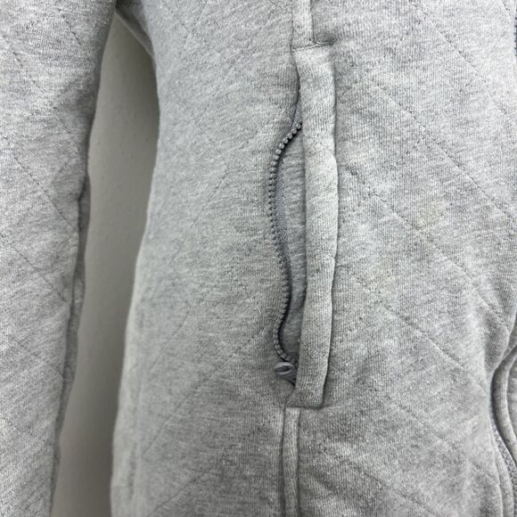 The North Face Sweater Women Medium Grey Soft Fleece Line Zip Up Mid Length Cold - Picture 10 of 16